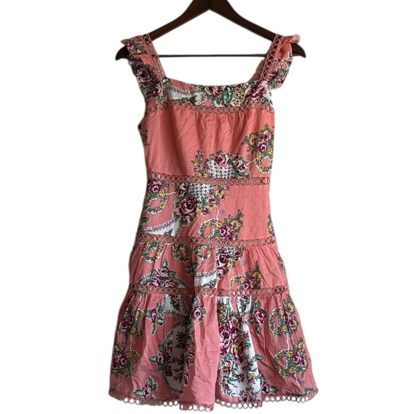 Aijek x Revolve Naomi Flutter Sleeve Dress Sz 1 - Picture 2 of 5